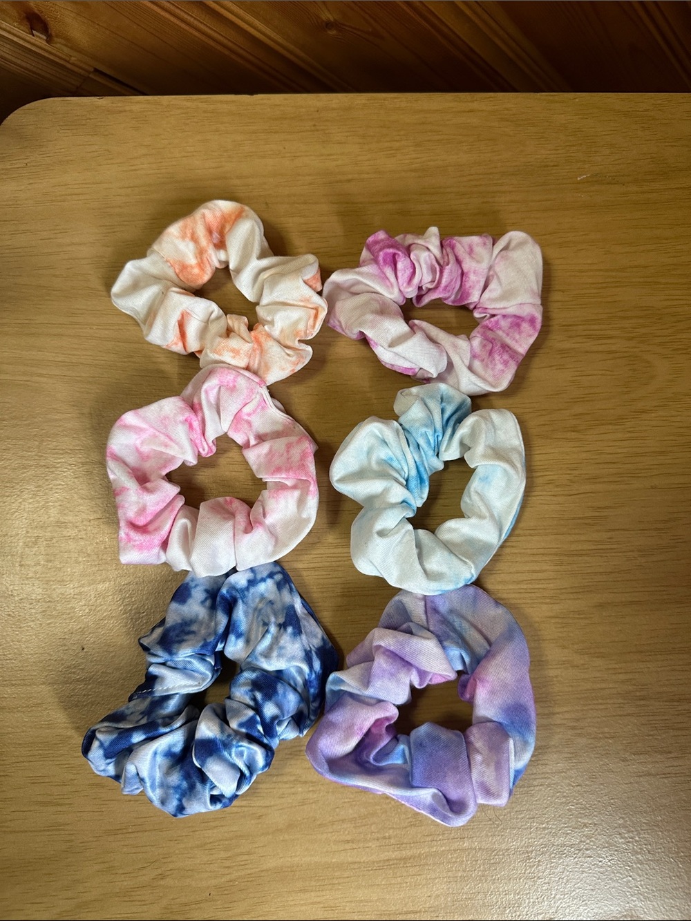 Assorted Tie Dye Hair Scrunchies